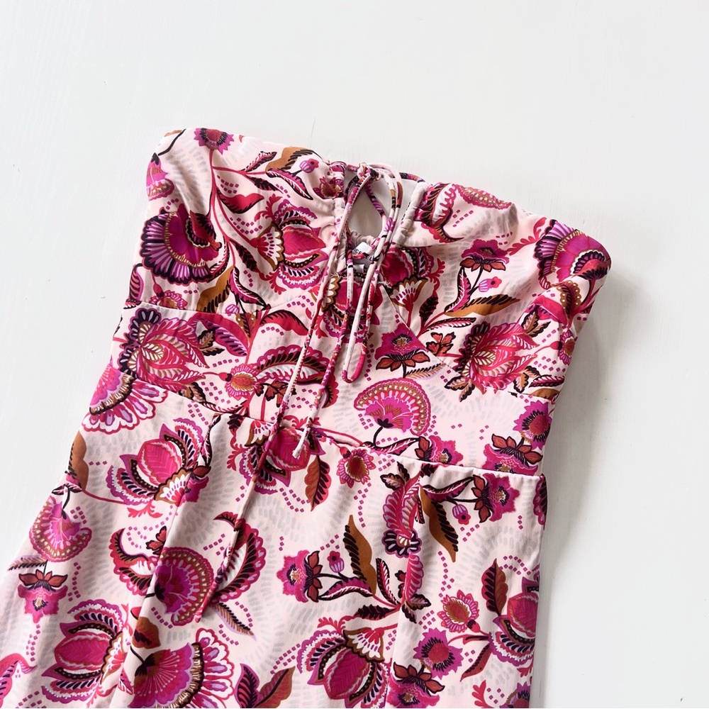 Sincerely Jules Strapless Floral Dress